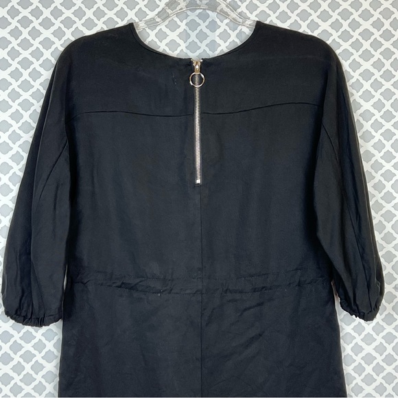 EUC UO Black Adjustable-Waist Tencel Mini Dress - Picture 9 of 11